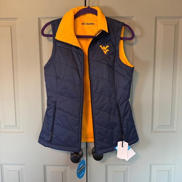 NWT Columbia WVU Reversible Vest - Picture 1 of 4